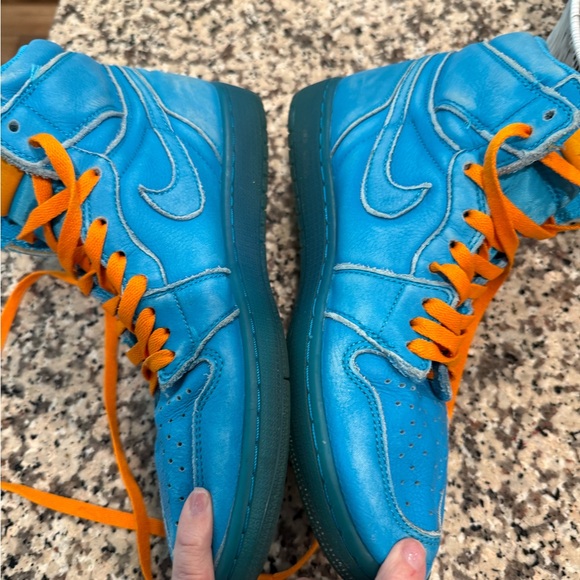 Nike Air Jordan Blue lagoon gatorade Athletic Shoes sneakers size 9.5 - Picture 3 of 8